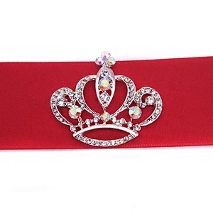 wholesale flatback AB clear crystal rhinestone crown brooch