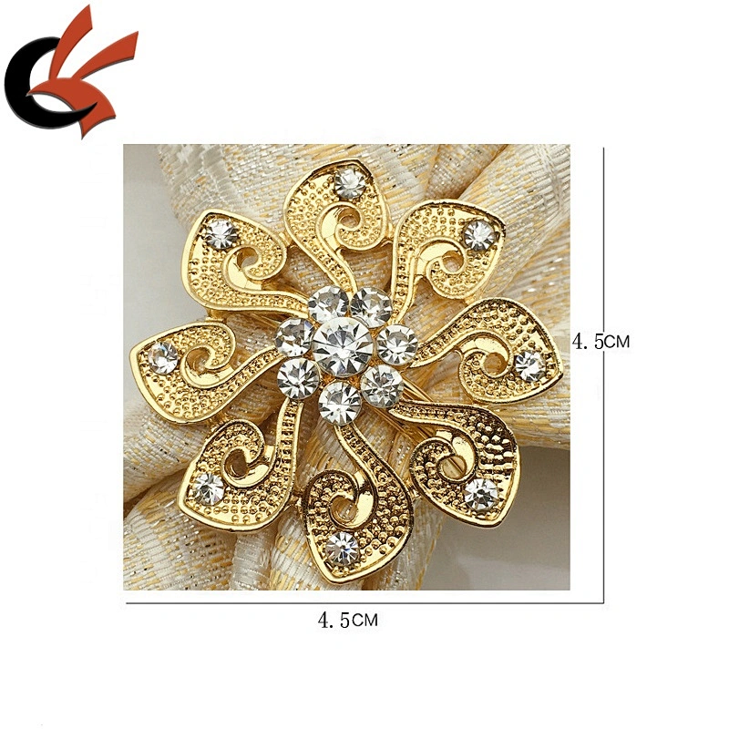 gorgeous gold metal crystal rhinestone napkin rings for wedding