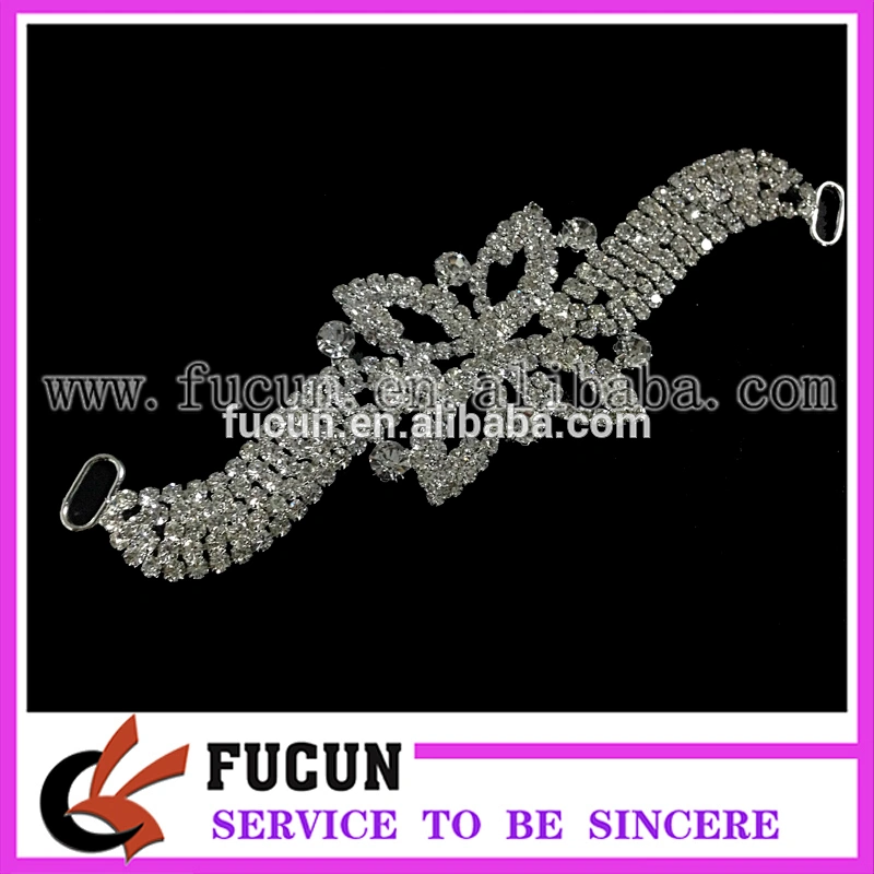 Rhinestone Bikini Connector Crystal Buckle Metal Chain For DIY Swimming Wear