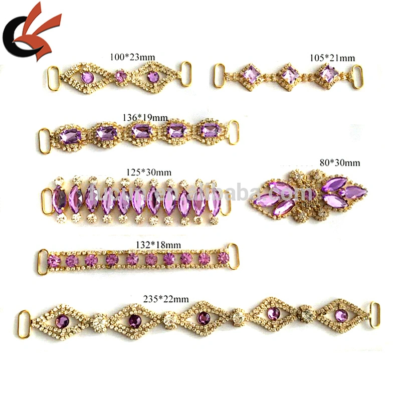 2017 Hot Sale!high Quality Various Styles color Rhinestone Bikini Connectors For Swimwear decoration