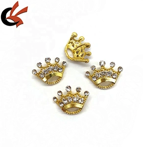 Hot Sale Small gold crown buckle slider tiara crystal buckles