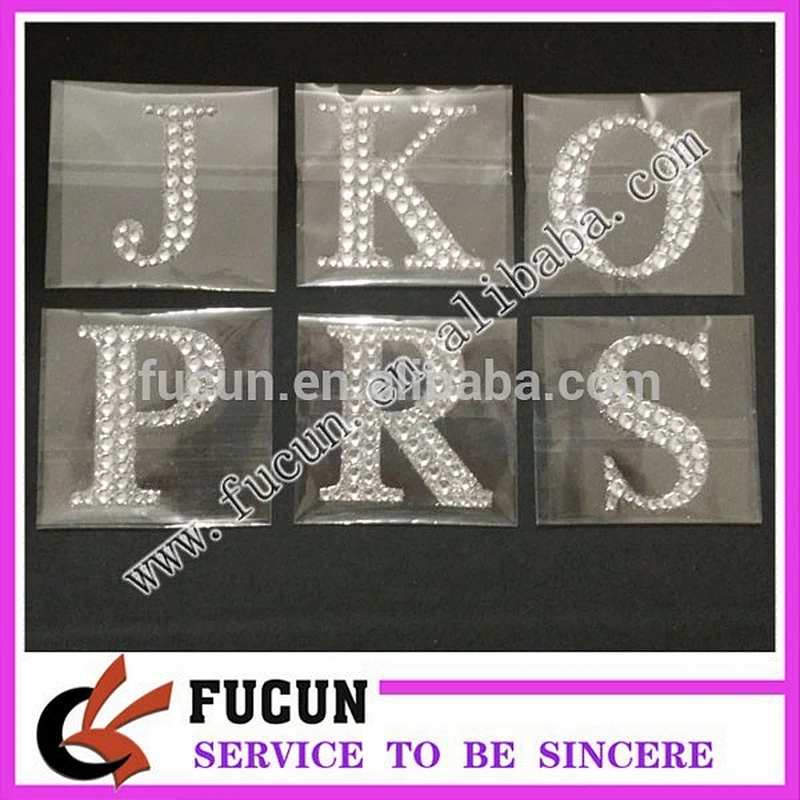 Customized Acrylic Rhinestone Letter Stickers On Rhinestones