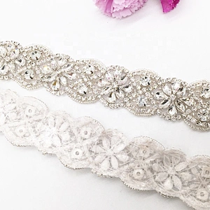 High Quality Luxury Jewelry Vintage Decorative Rhinestone Crystal Bridal Belt Sash For Wedding Dress