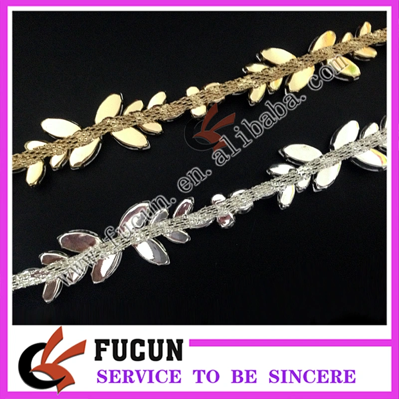 sew on wedding decoration Crystal Rhinestone pearl Chain Bridal Trim