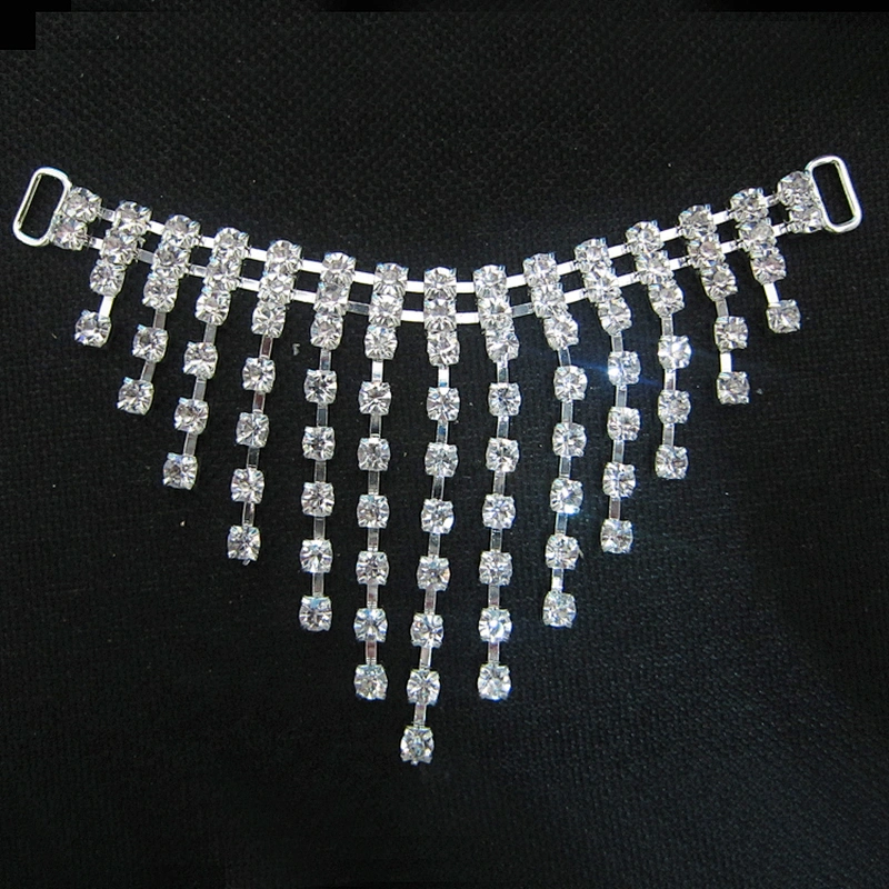 Wholesale Rhinestone Gold Tassels Haunch Hanging Bikini Connector