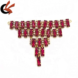 Color Crystal AB Rhinestone silver Gold Costume Dress sew on Applique
