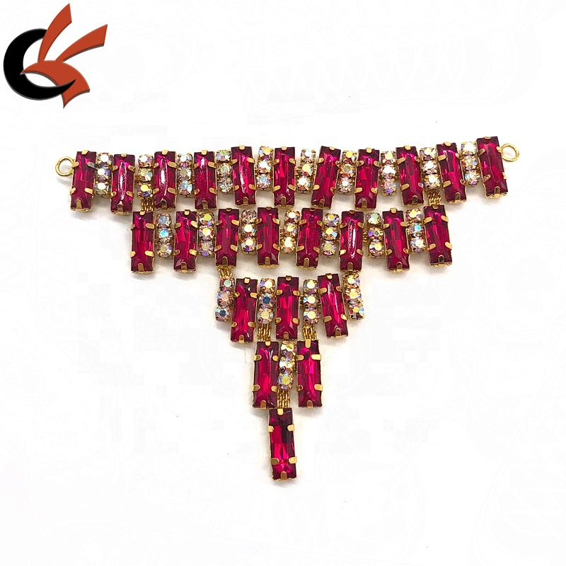 Color Crystal AB Rhinestone silver Gold Costume Dress sew on Applique
