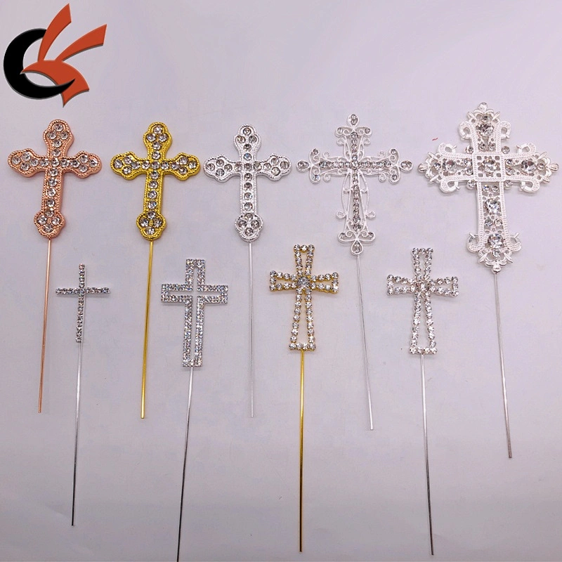 Baptism cake decoration small cross rhinestone cake topper