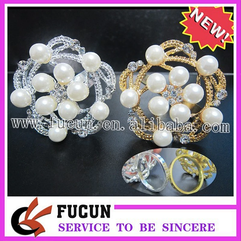 Wholesale cheap bulk recyclable dinner table ornament make wedding napkin rings