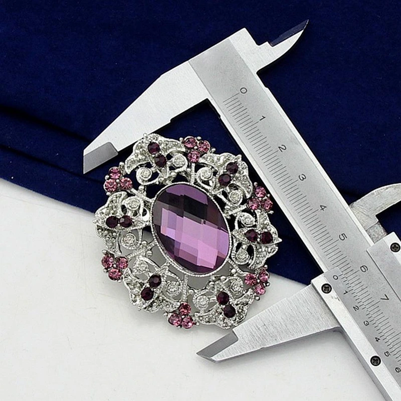 2018 New style Fashion Vintage crystal rhinestone brooch for wedding invitations