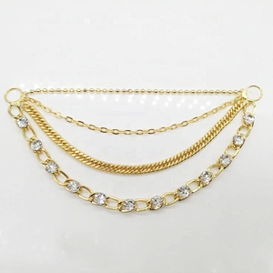 New Product 2020 Crystal Rhinestone Gold Strong Metal Chain Bikini Connector For Swimwear Garment Decor