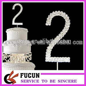 hot sale birthday rhinestone number cake for wedding decoration