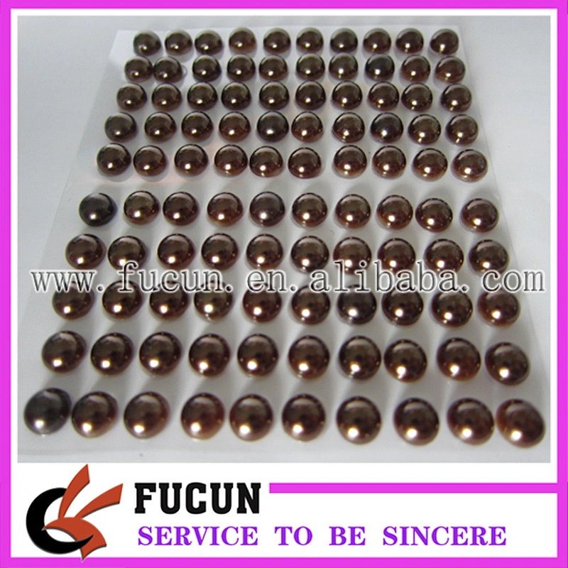 Fashion design acrylic rhinestone sticker pearl agate crystals gems sticker