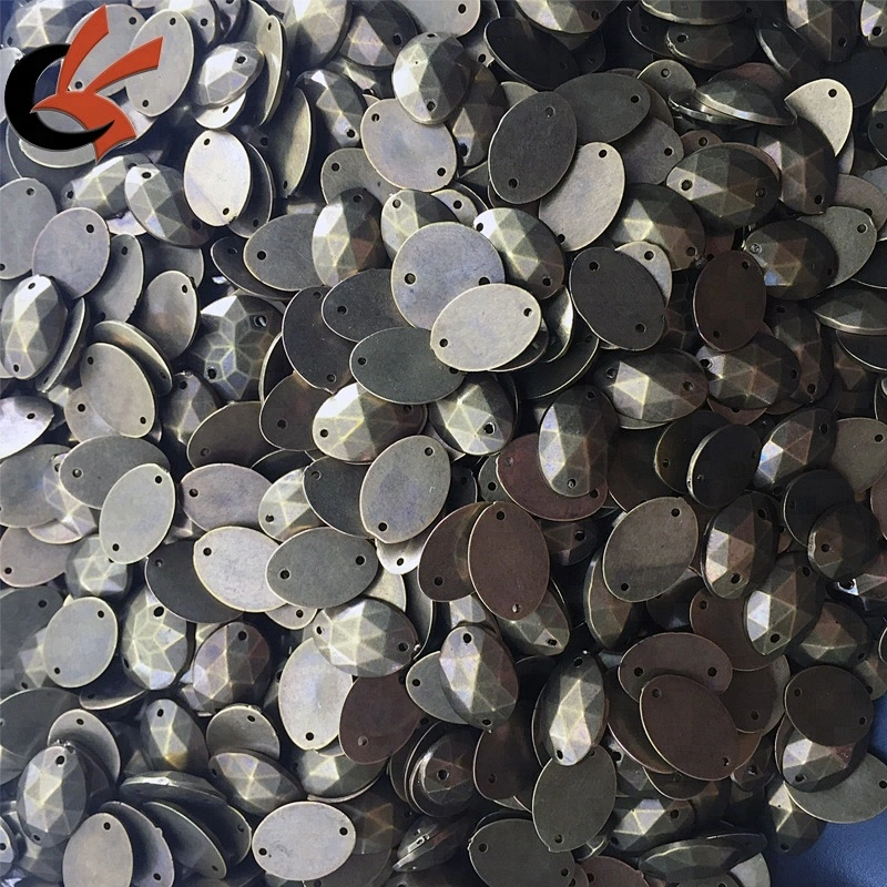 Metallic bronze sew on acrylic stone for clothing