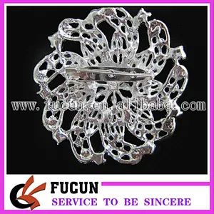 Wedding Bridal Bouquet Rhinestone Crystal Flower Brooch Pin