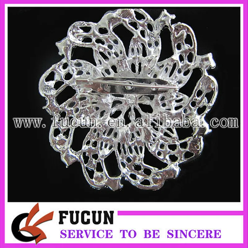 Wedding Bridal Bouquet Rhinestone Crystal Flower Brooch Pin