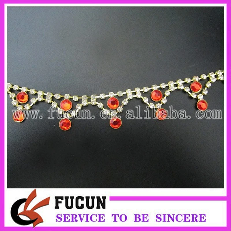 fashion rhinestone cup chain