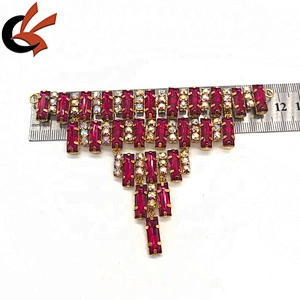 Color Crystal AB Rhinestone silver Gold Costume Dress sew on Applique