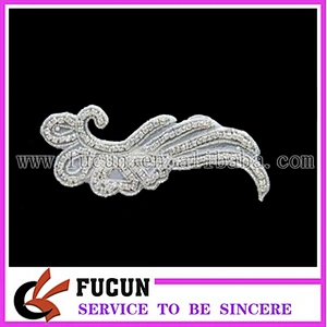 Newest crystal rhinestone applique of the bride dresses