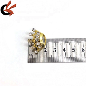 Hot Sale Small gold crown buckle slider tiara crystal buckles