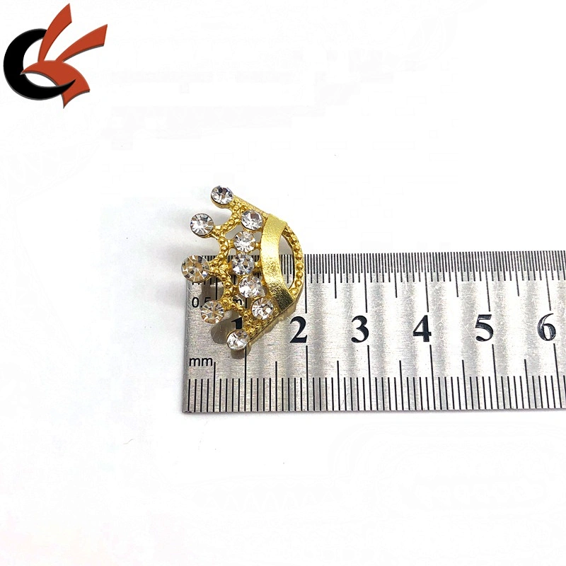 Hot Sale Small gold crown buckle slider tiara crystal buckles