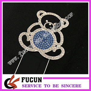 Wholesale New items Hot sale Diamante bear cake topper for child party