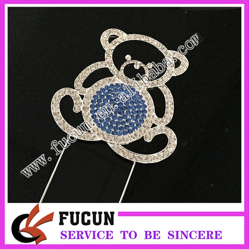 Wholesale New items Hot sale Diamante bear cake topper for child party