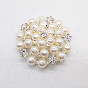 New wholesale ivory pearl crystal rhinestone shoe clip