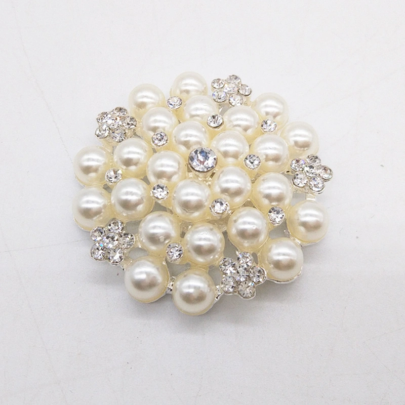 New wholesale ivory pearl crystal rhinestone shoe clip