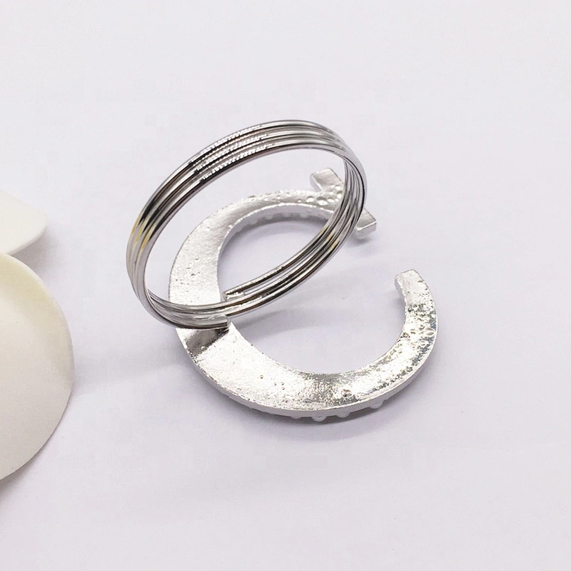 DIY make wedding table decorative 2020 pearl beads metal crystal serviette napkin holder ring