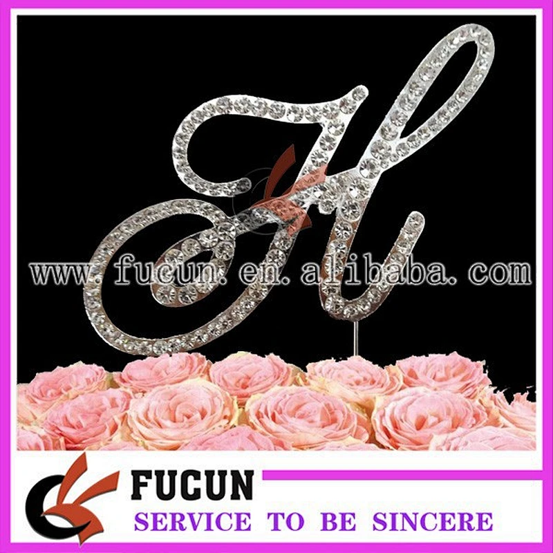 hot sales diamond rhinestone cake topper for wedding centerpieces