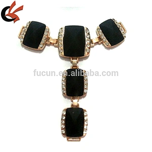 T shape rhinestone shoe chain sandal ornament lady sandal shoe accessories