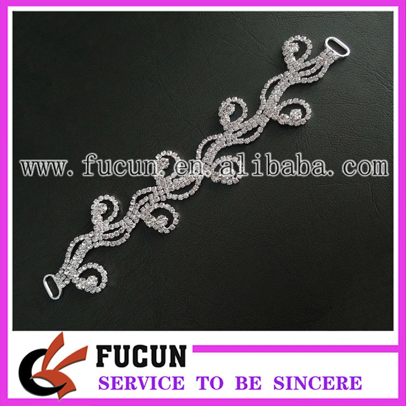 beautiful fashion crystal diamond rhinestone buckles connector for bikini accessories