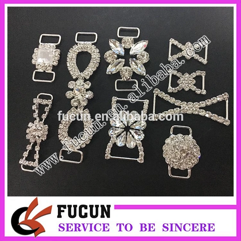 headband supplies silver Rhinestone clasp headband bikini connecter