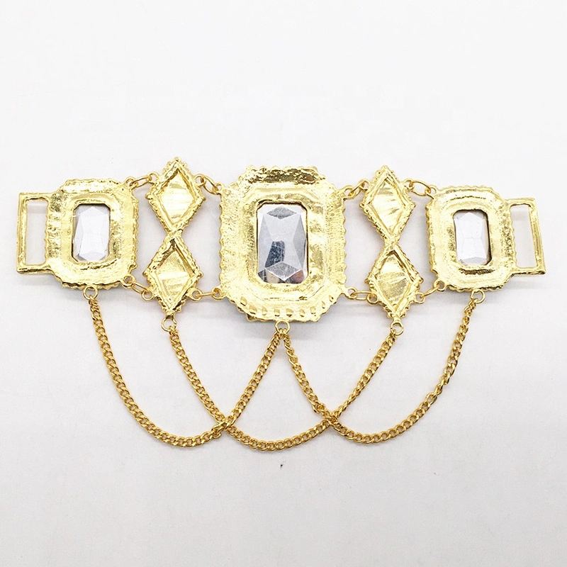 Gold stained glass swimwear accessories metal hardware bikini connector for wholesale