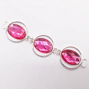 12cm Crystal Red Diamond Acrylic Neck Rhinestone Connector For Sandbeach Bikinis