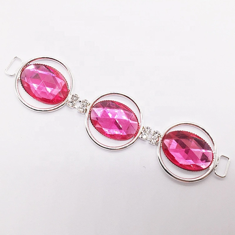 12cm Crystal Red Diamond Acrylic Neck Rhinestone Connector For Sandbeach Bikinis