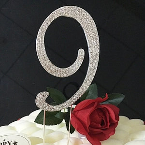 Factory Price Bling birthday Cake Decoration Crystal Rhinestone Cake Topper