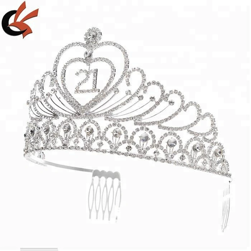 TWENTY-ONE 21 BIRTHDAY PARTY RHINESTONE TIARA CROWN