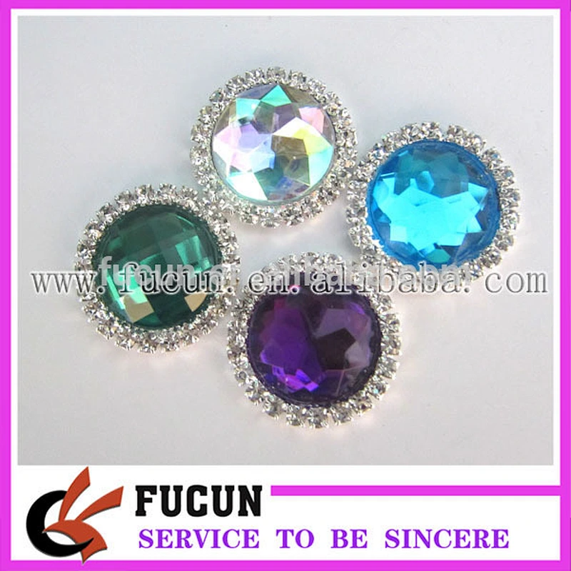customized small acrylic/pearl rhinestone button brooch pins for wedding