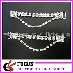 Stunning Silver & crystal diamante swag style bikini back fastening connector