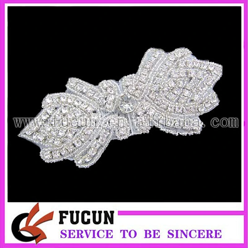 Fashion Crystal Rhinestone Applique In Patches For Evening Dresses