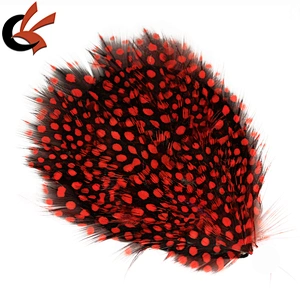 Headband/Hats Red GUINEA FEATHER PAD