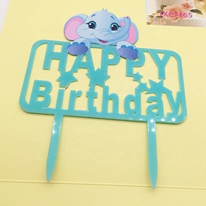 Custom Cake Accessory Cupcake Toppers Acrylic Cake Picks Birthday Decoration