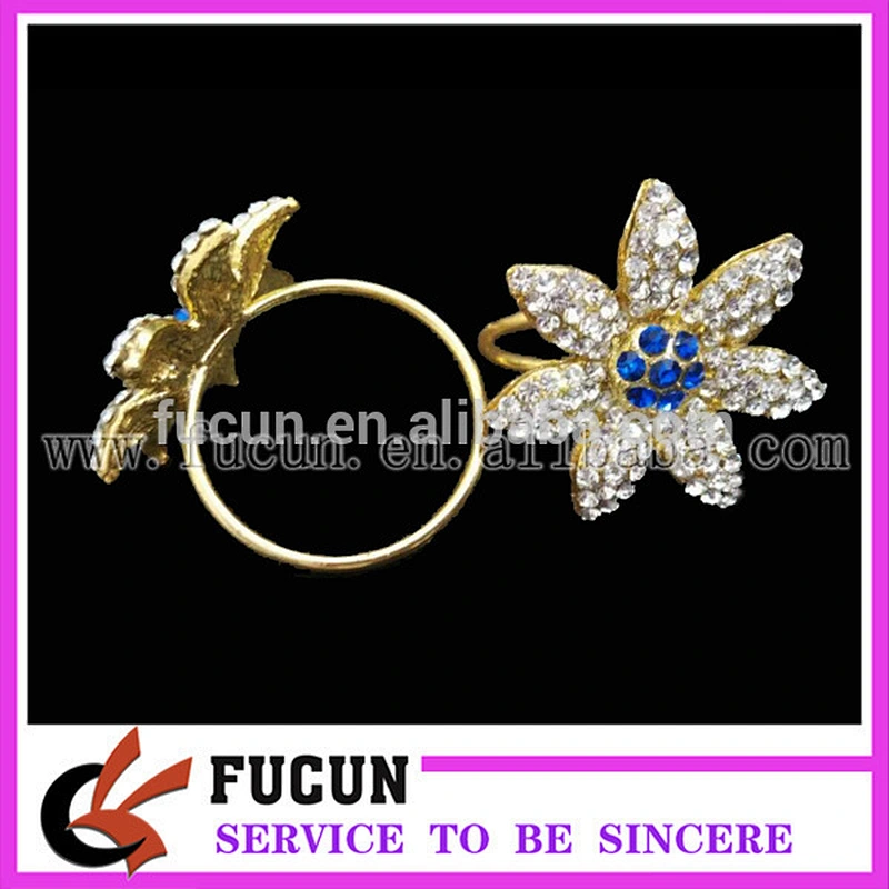Factory directly sale Wedding Favors crystal Flower Napkin Ring