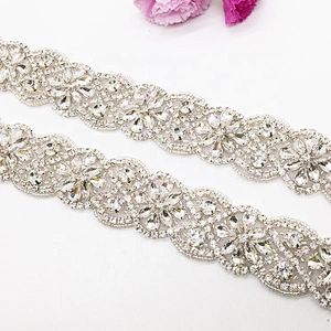 High Quality Luxury Jewelry Vintage Decorative Rhinestone Crystal Bridal Belt Sash For Wedding Dress