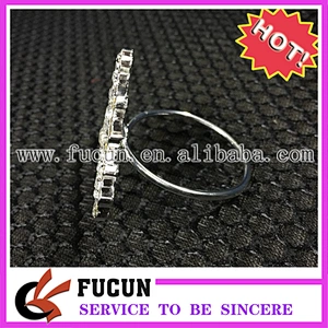 hot sale cheap rhinestone snowflake napkin ring for Christmas