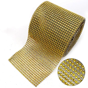24 rows strass plastic crystal rhinestone net mesh sheet for party decoration