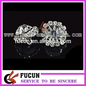 DIY Small round bling bling diamante crystal rhinestone buckles