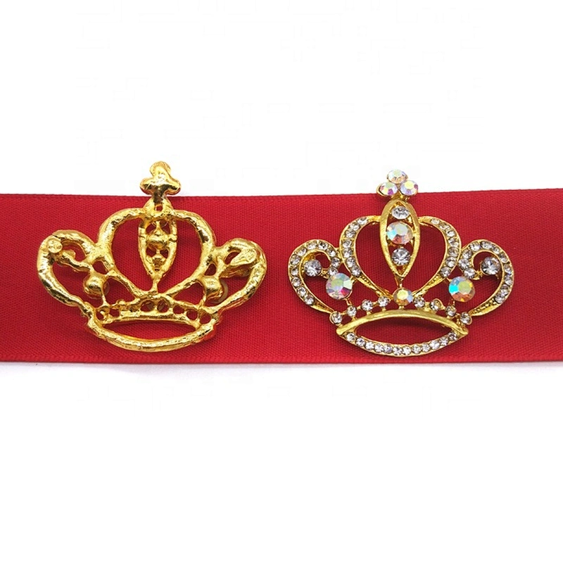 wholesale flatback AB clear crystal rhinestone crown brooch